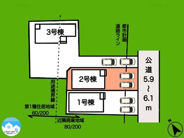 西尾市錦城町2号棟(区画図)