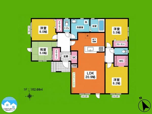 リナージュネクスジー西尾市一色町一色０１期　２号棟