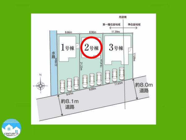 リナージュネクスジー西尾市一色町対米０１期２号棟　１号棟