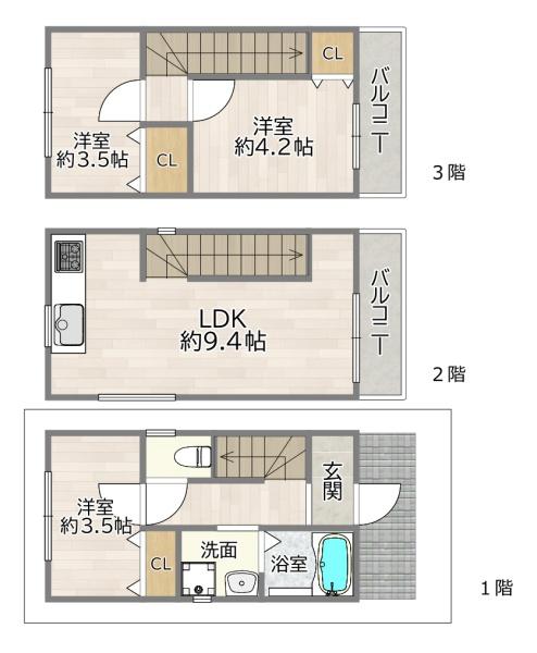 大阪市淀川区田川２丁目の新築一戸建