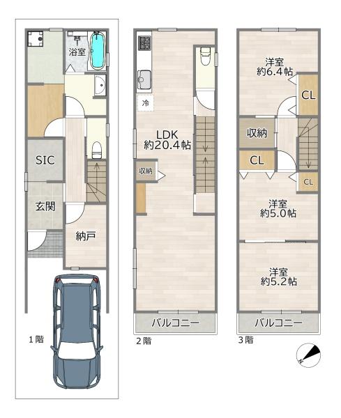 大阪市淀川区新北野３丁目の新築一戸建