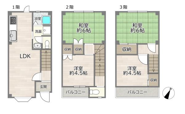 大阪市東淀川区西淡路３丁目の中古一戸建