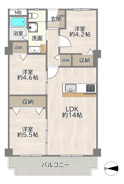 クローバーハイツ森小路１号棟