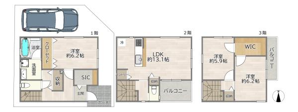 守口市八雲北町３丁目の中古一戸建