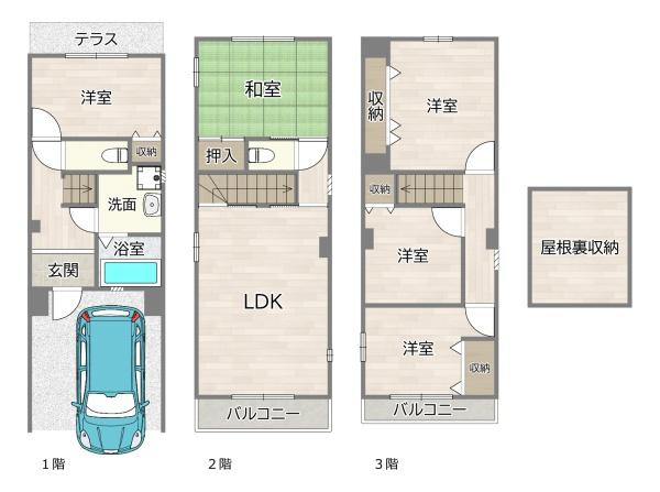 大阪市旭区高殿４丁目の中古一戸建
