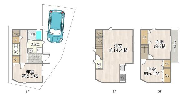 大阪市旭区中宮３丁目の中古一戸建