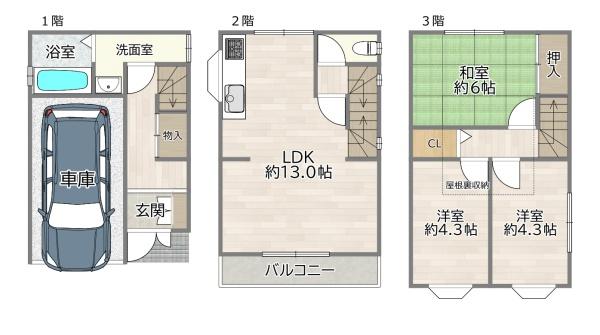 守口市橋波東之町２丁目の中古一戸建
