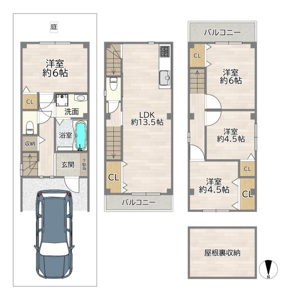 大阪市城東区東中浜４丁目の中古一戸建