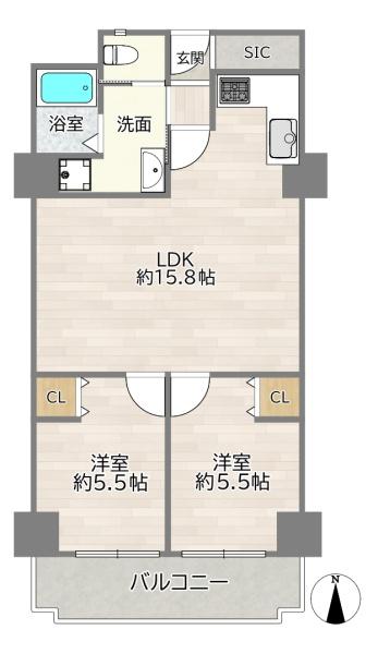 クローバーハイツ森小路２号棟