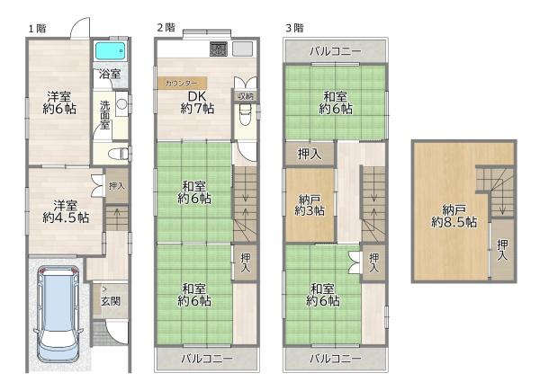 大阪市東淀川区豊里４丁目の中古一戸建