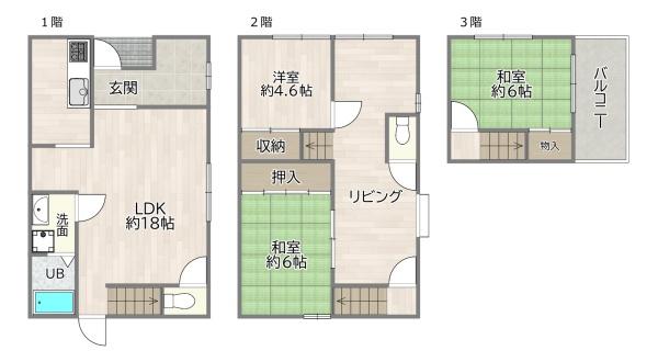 大阪市東淀川区上新庄３丁目の中古一戸建