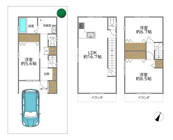 守口市梅園町の中古一戸建