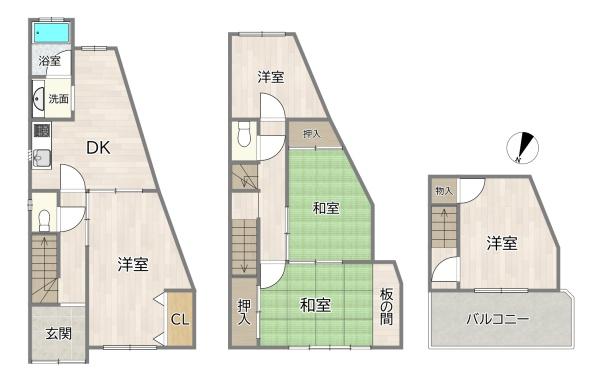 大阪市東淀川区淡路５丁目の中古一戸建