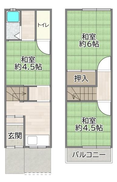 守口市金田町３丁目の中古テラスハウス