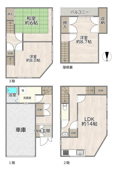 守口市大庭町1丁目の中古一戸建
