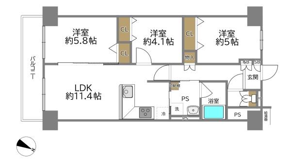 レックスタウン新高１号館