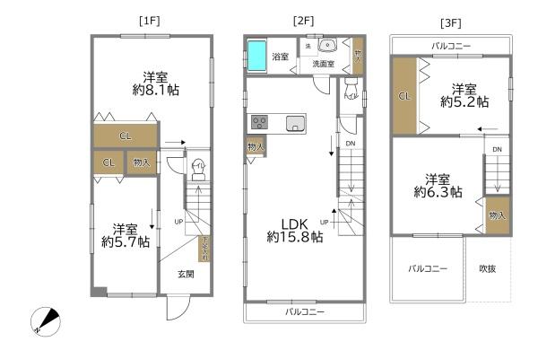 大阪市東淀川区井高野2丁目の中古一戸建