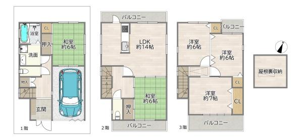 大阪市淀川区三津屋南３丁目の中古一戸建