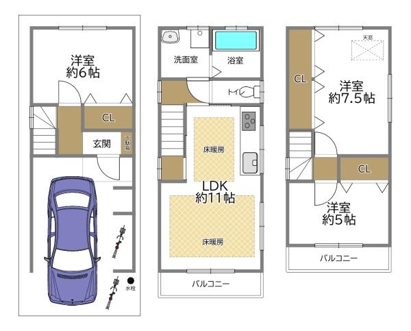 大阪市城東区中浜１丁目の中古一戸建