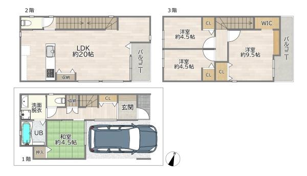 大阪市東淀川区下新庄４丁目の中古一戸建