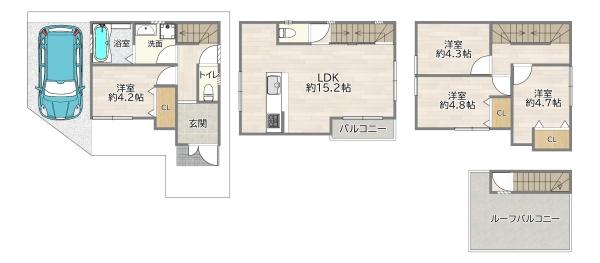 大阪市東淀川区北江口４丁目の中古一戸建て