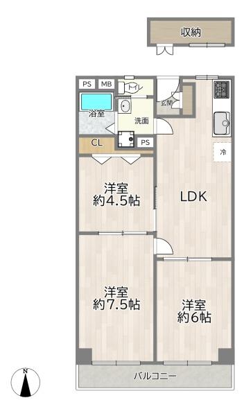 クローバーハイツ森小路三号棟