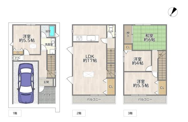 大阪市淀川区田川北３丁目の中古一戸建