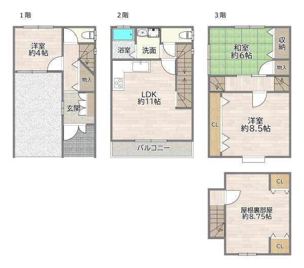 大阪市東淀川区瑞光２丁目の中古一戸建て