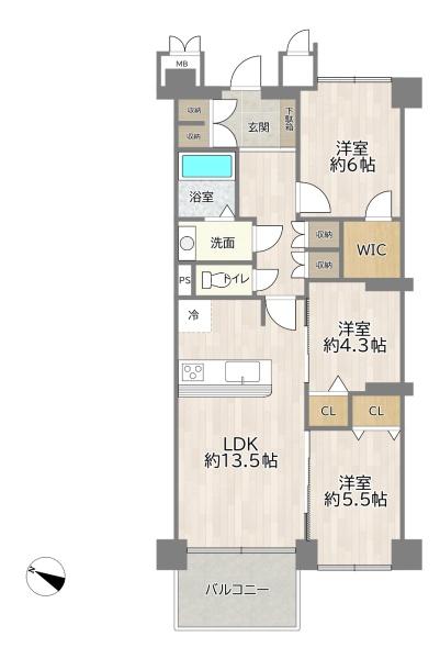 新北野第2コーポ西棟