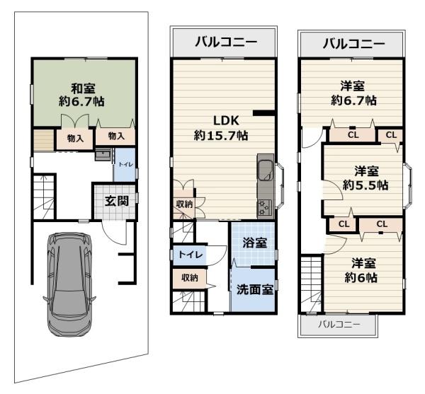 守口市橋波西之町３丁目の中古一戸建