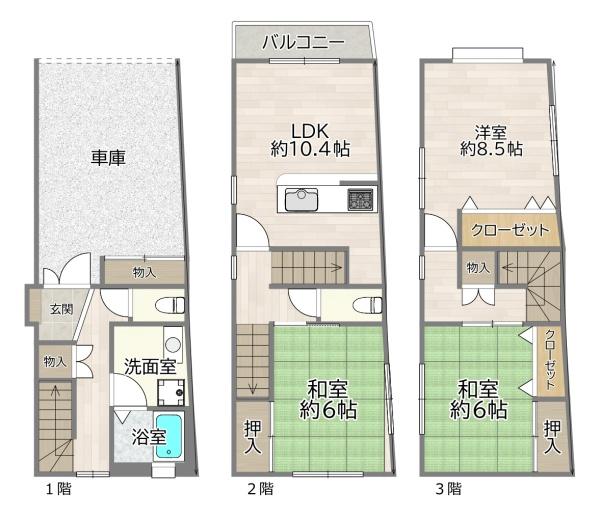 大阪市東淀川区大道南1丁目の中古一戸建