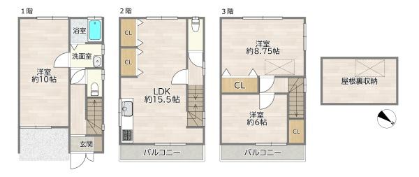 大阪市東淀川区豊里２丁目の中古一戸建て