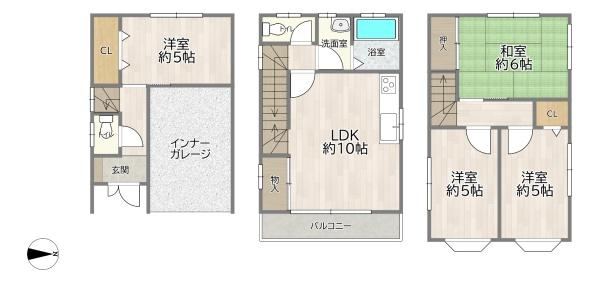 大阪市城東区東中浜６丁目の中古一戸建