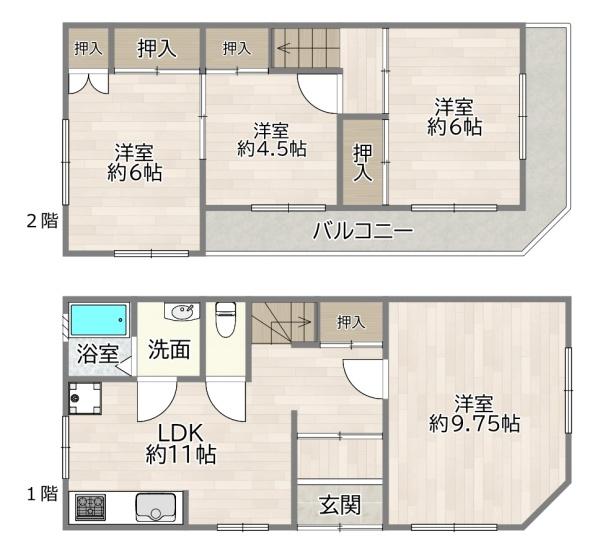 大阪市東淀川区柴島３丁目の中古テラスハウス