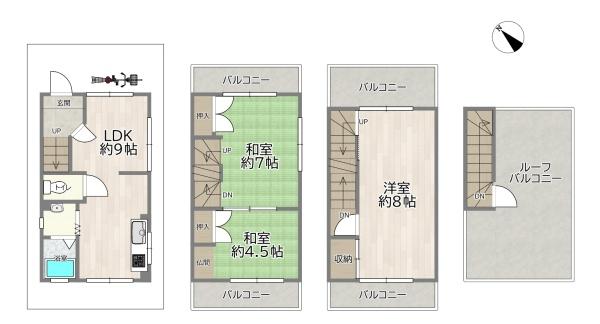 大阪市東淀川区西淡路5丁目の中古一戸建