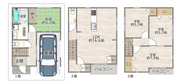 大阪市城東区東中浜４丁目の中古一戸建