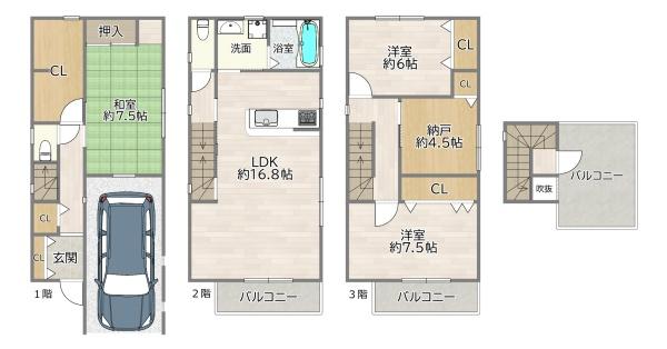 大阪市西成区松３丁目の中古一戸建て
