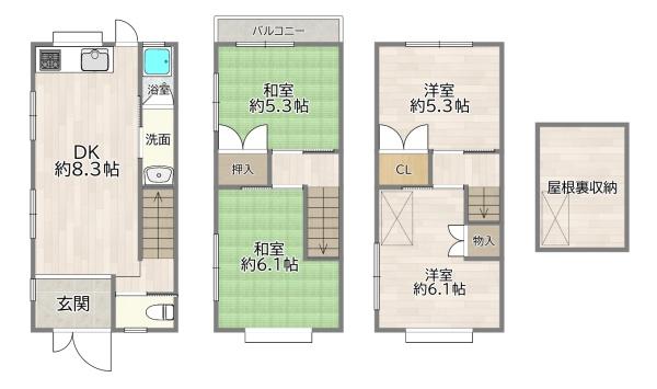 大阪市淀川区塚本6丁目の中古一戸建