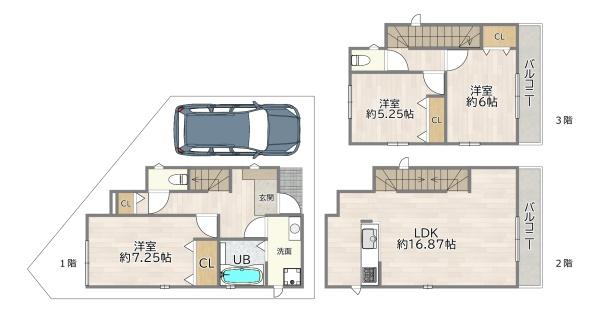 大阪市東淀川区大道南２丁目の新築一戸建