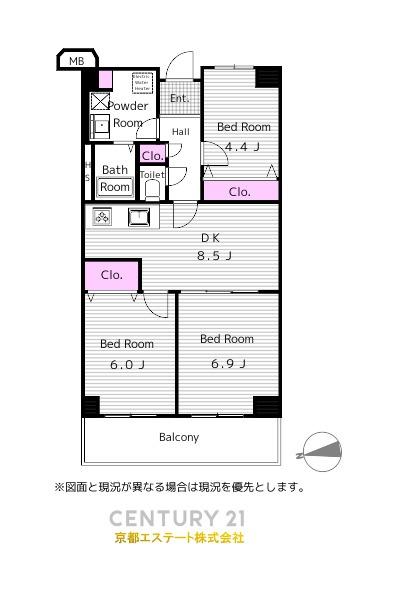 コト―ハイツ伏見稲荷A棟４階　２０２３年４月改修済　伏見稲荷