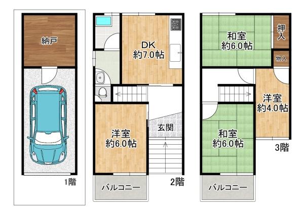 大阪市西淀川区中島１丁目の中古一戸建