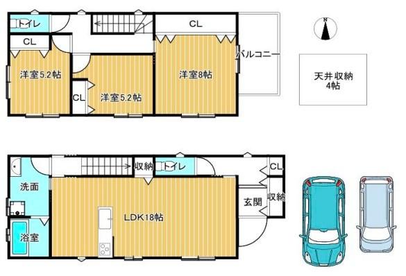 橿原市小綱町全2棟2号地