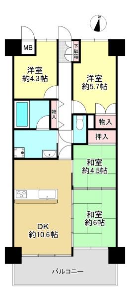 朝日プラザシティ南大和イーストウイングA棟