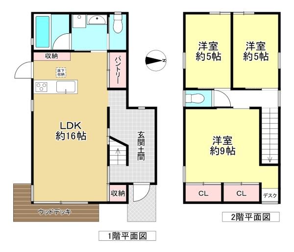 大和高田市今里町の中古一戸建て(間取り)