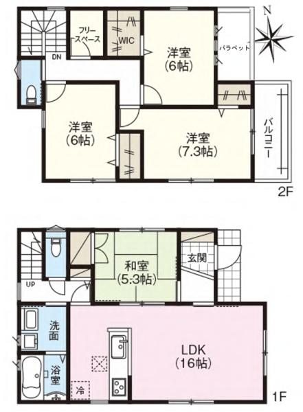 葛城市第6疋田 全4区画2号棟