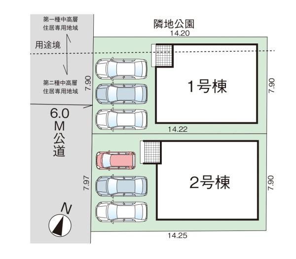 １号棟　東区中野山８丁目　グラファーレ　全２棟