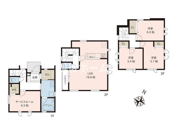 新築戸建　中央区米山６丁目　テイラーハウス
