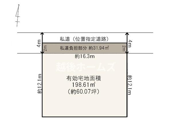 建築条件なし　売地　中央区上所上３丁目