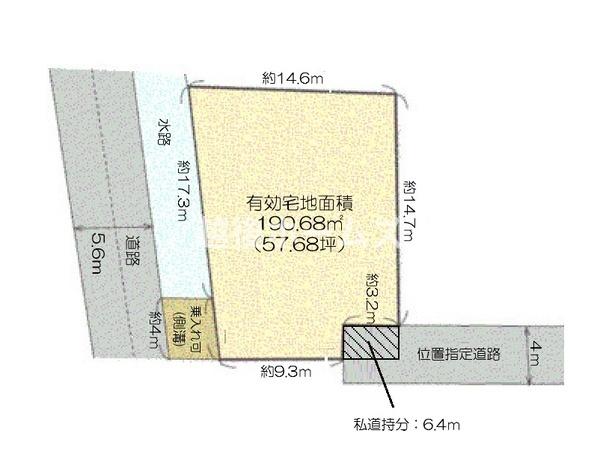 建築条件なし　売地　西区寺尾東１丁目