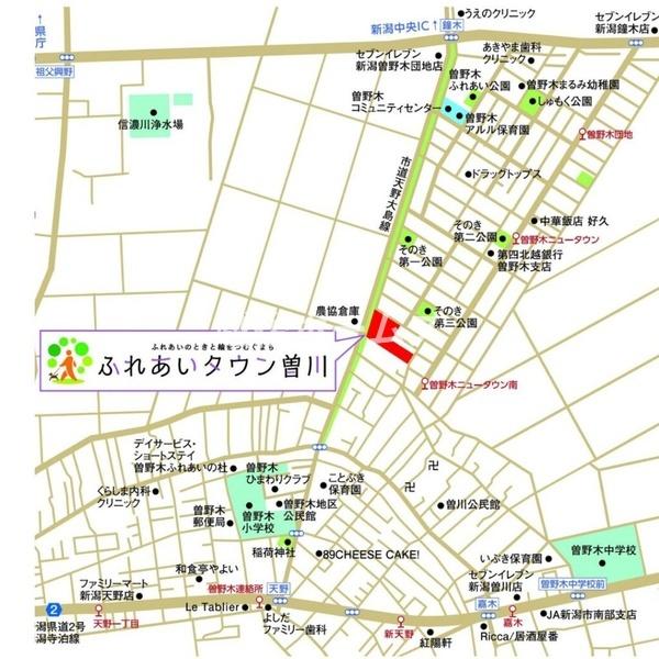 新潟市江南区曽川の土地(現地案内図)